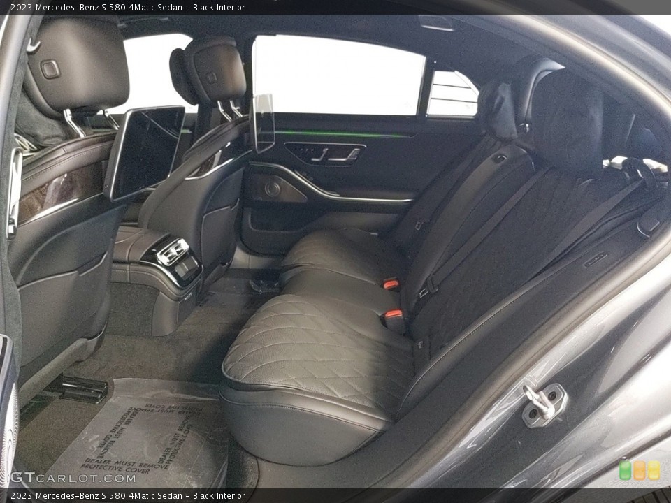Black Interior Rear Seat for the 2023 Mercedes-Benz S 580 4Matic Sedan #146749355