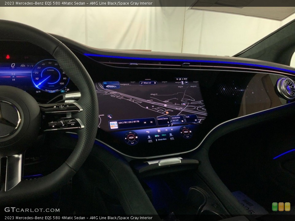 AMG Line Black/Space Gray Interior Navigation for the 2023 Mercedes-Benz EQS 580 4Matic Sedan #146749691