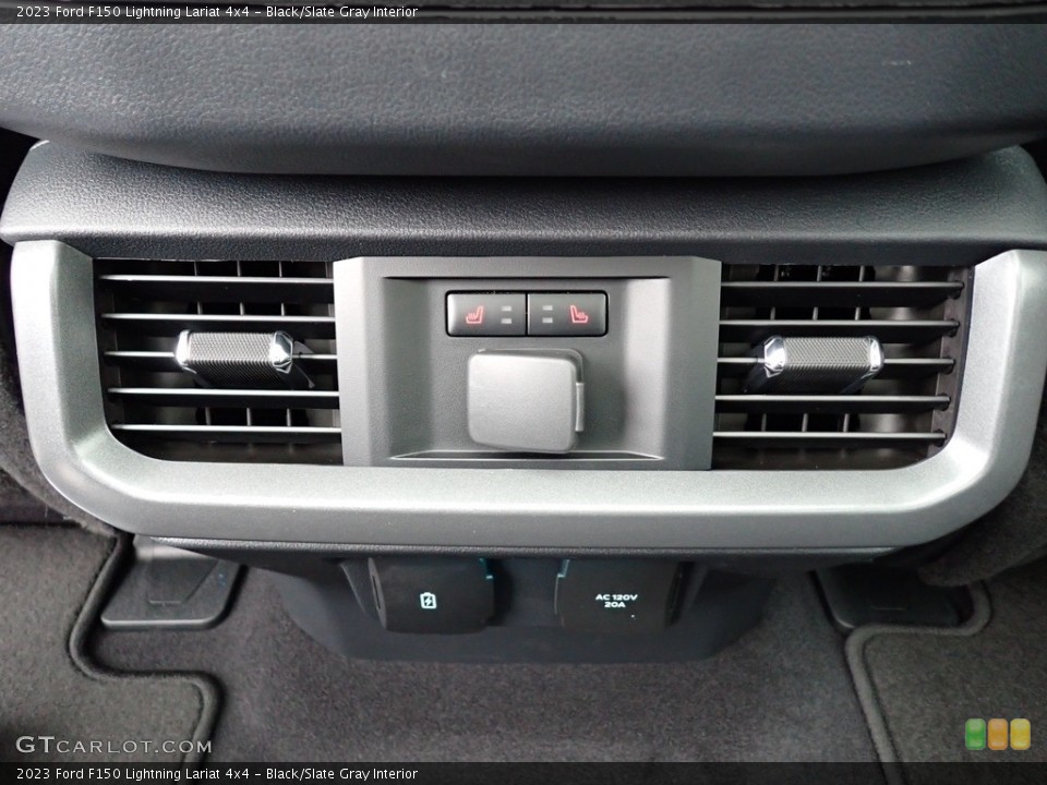 Black/Slate Gray Interior Controls for the 2023 Ford F150 Lightning Lariat 4x4 #146749769
