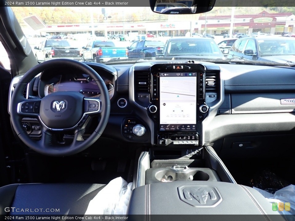 Black Interior Dashboard for the 2024 Ram 1500 Laramie Night Edition Crew Cab 4x4 #146750435