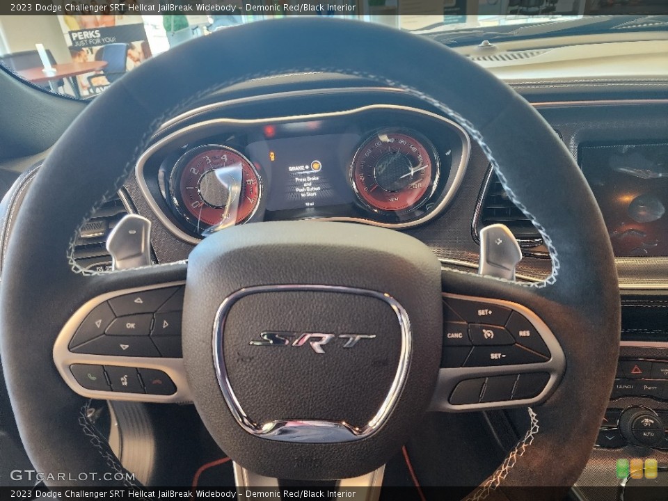 Demonic Red/Black Interior Steering Wheel for the 2023 Dodge Challenger SRT Hellcat JailBreak Widebody #146751498