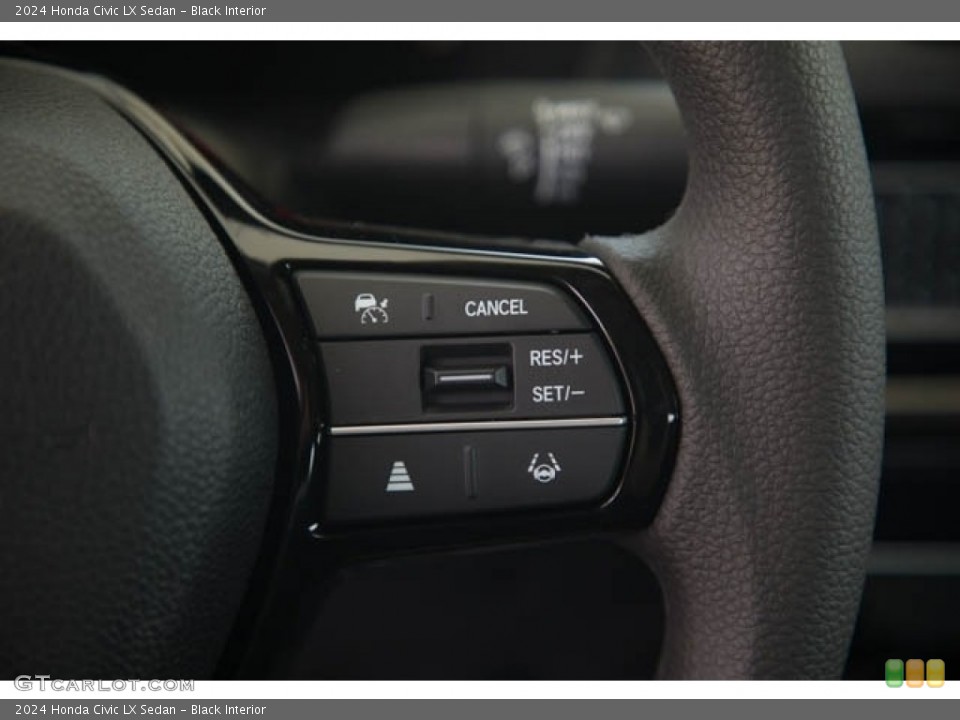 Black Interior Steering Wheel for the 2024 Honda Civic LX Sedan #146751674