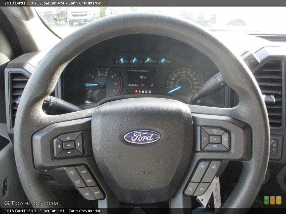 Earth Gray Interior Steering Wheel for the 2018 Ford F150 XL SuperCab 4x4 #146751948