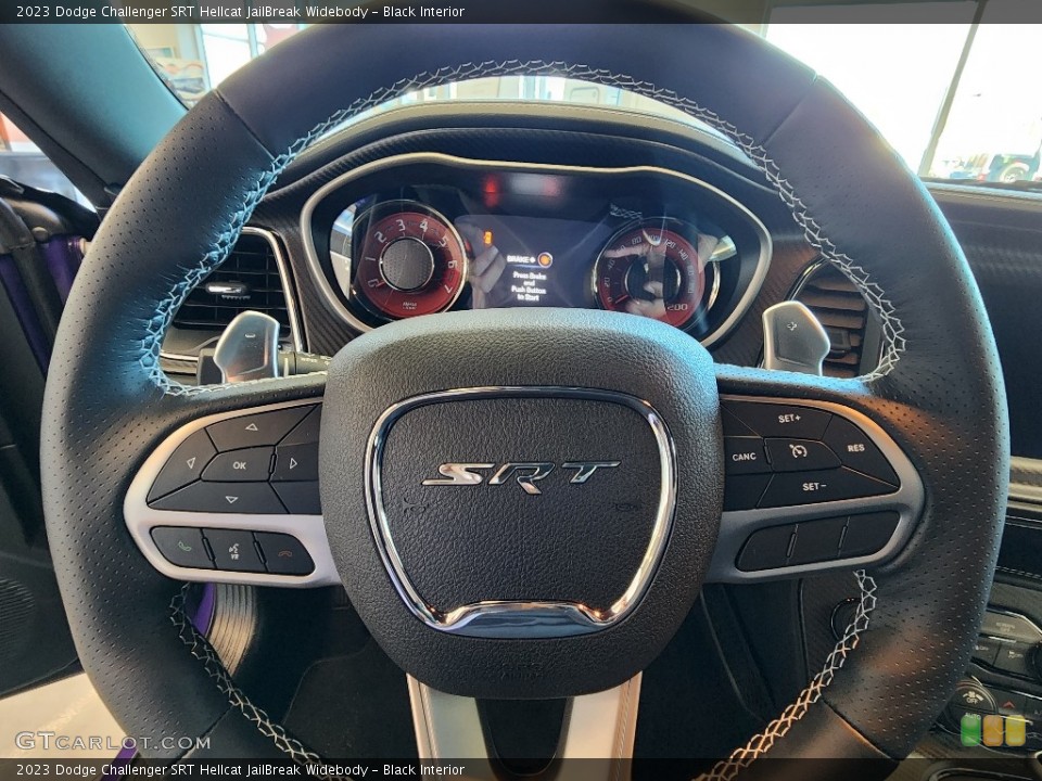 Black Interior Steering Wheel for the 2023 Dodge Challenger SRT Hellcat JailBreak Widebody #146752299
