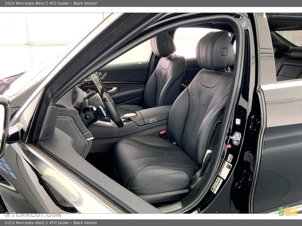 Black Interior Front Seat for the 2020 Mercedes-Benz S 450 Sedan #146752350