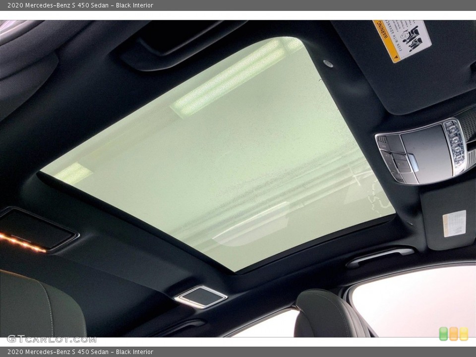 Black Interior Sunroof for the 2020 Mercedes-Benz S 450 Sedan #146752506