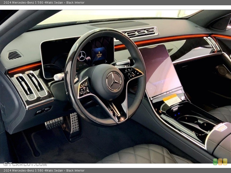 Black Interior Dashboard for the 2024 Mercedes-Benz S 580 4Matic Sedan #146752818
