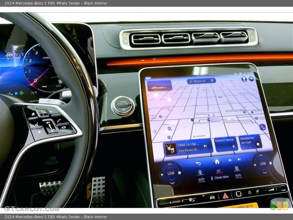 Black Interior Navigation for the 2024 Mercedes-Benz S 580 4Matic Sedan #146752875