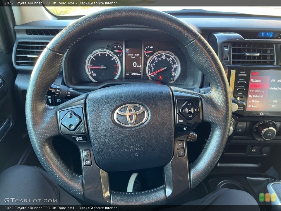 Black/Graphite Interior Steering Wheel for the 2022 Toyota 4Runner TRD Off Road 4x4 #146752923