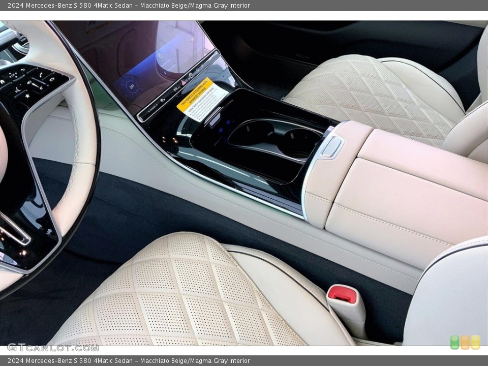 Macchiato Beige/Magma Gray Interior Controls for the 2024 Mercedes-Benz S 580 4Matic Sedan #146753205