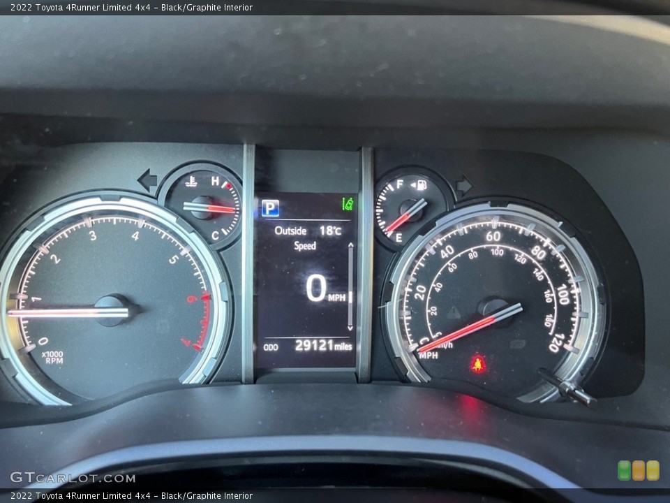 Black/Graphite Interior Gauges for the 2022 Toyota 4Runner Limited 4x4 #146753661