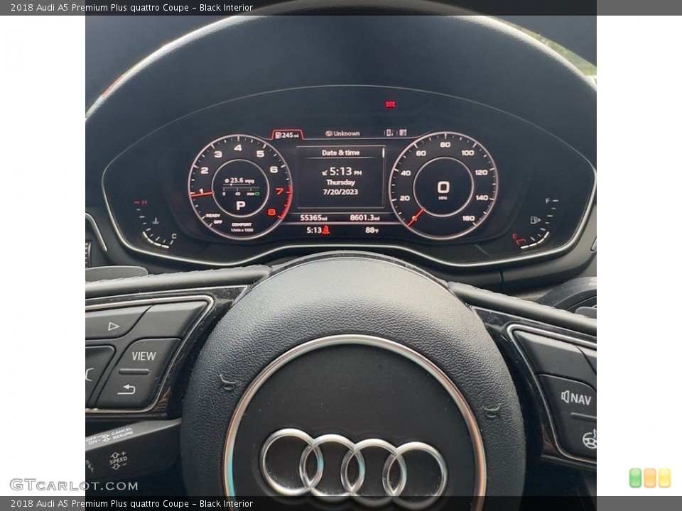 Black Interior Gauges for the 2018 Audi A5 Premium Plus quattro Coupe #146755418