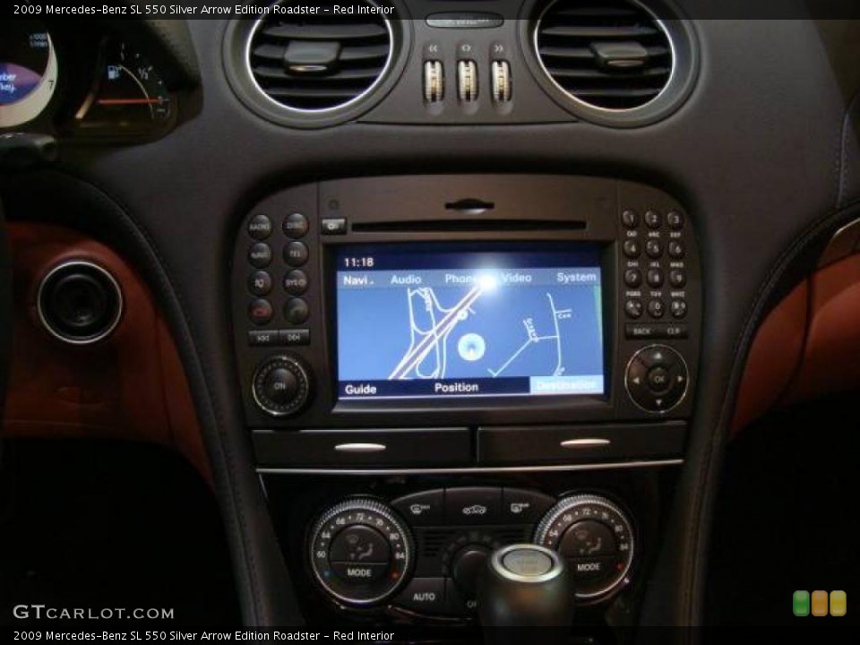 Red Interior Navigation for the 2009 Mercedes-Benz SL 550 Silver Arrow Edition Roadster #14733942