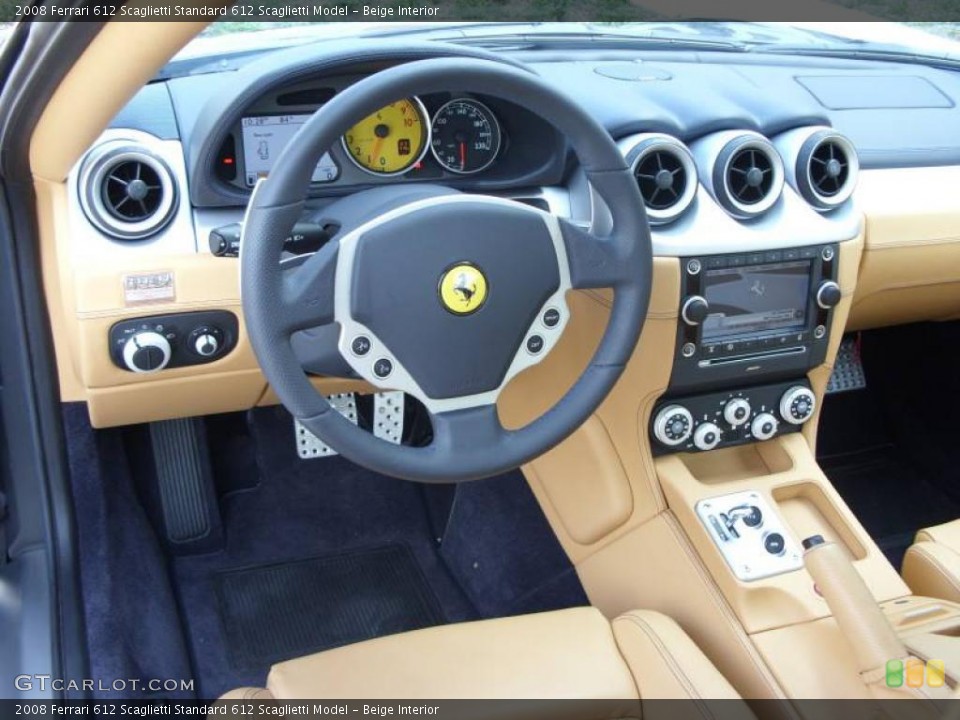 Beige Interior Dashboard for the 2008 Ferrari 612 Scaglietti  #14799572