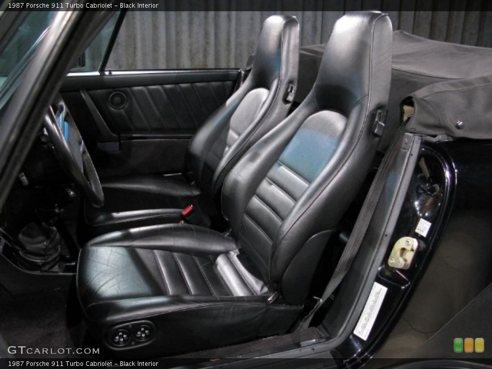 Black Interior Front Seat for the 1987 Porsche 911 Turbo Cabriolet #14799661