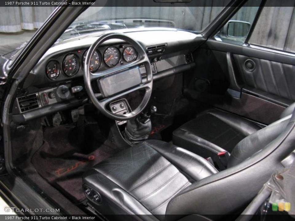 Black Interior Prime Interior for the 1987 Porsche 911 Turbo Cabriolet #14799671