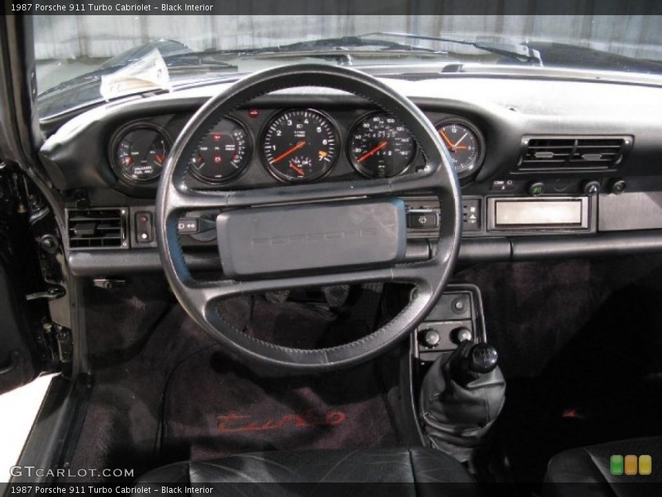 Black Interior Steering Wheel for the 1987 Porsche 911 Turbo Cabriolet #14799676