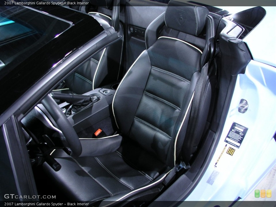 Black Interior Front Seat for the 2007 Lamborghini Gallardo Spyder #150021