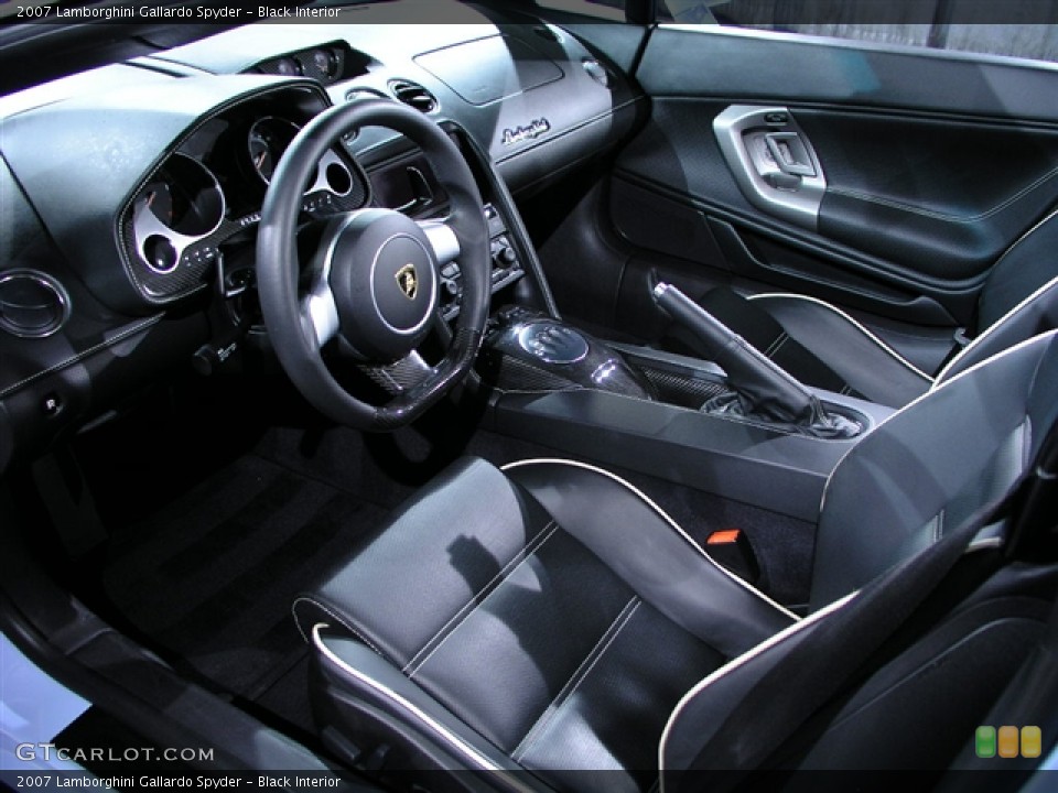 Black Interior Prime Interior for the 2007 Lamborghini Gallardo Spyder #150028