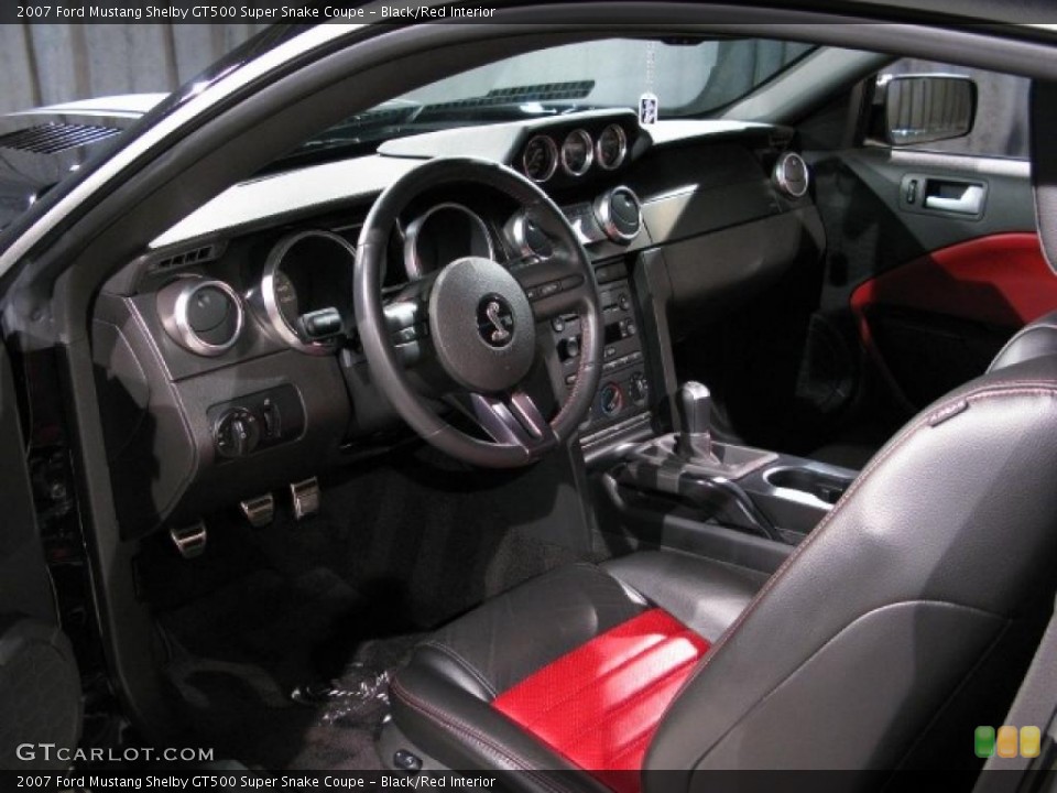 Black/Red Interior Dashboard for the 2007 Ford Mustang Shelby GT500 Super Snake Coupe #15132355