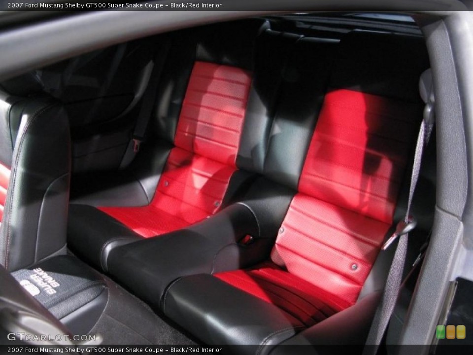Black/Red Interior Rear Seat for the 2007 Ford Mustang Shelby GT500 Super Snake Coupe #15132385