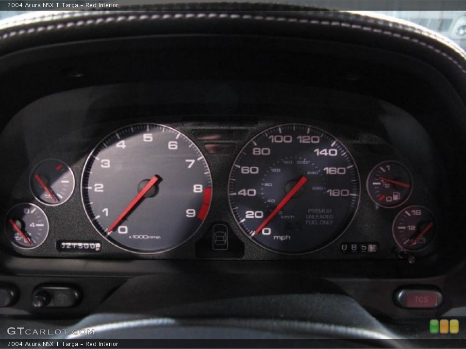 Red Interior Gauges for the 2004 Acura NSX T Targa #15282807