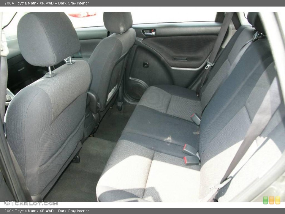 Dark Gray Interior Rear Seat for the 2004 Toyota Matrix XR AWD #15287339