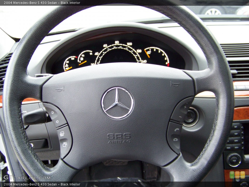 Black Interior Steering Wheel for the 2004 Mercedes-Benz S 430 Sedan #155128