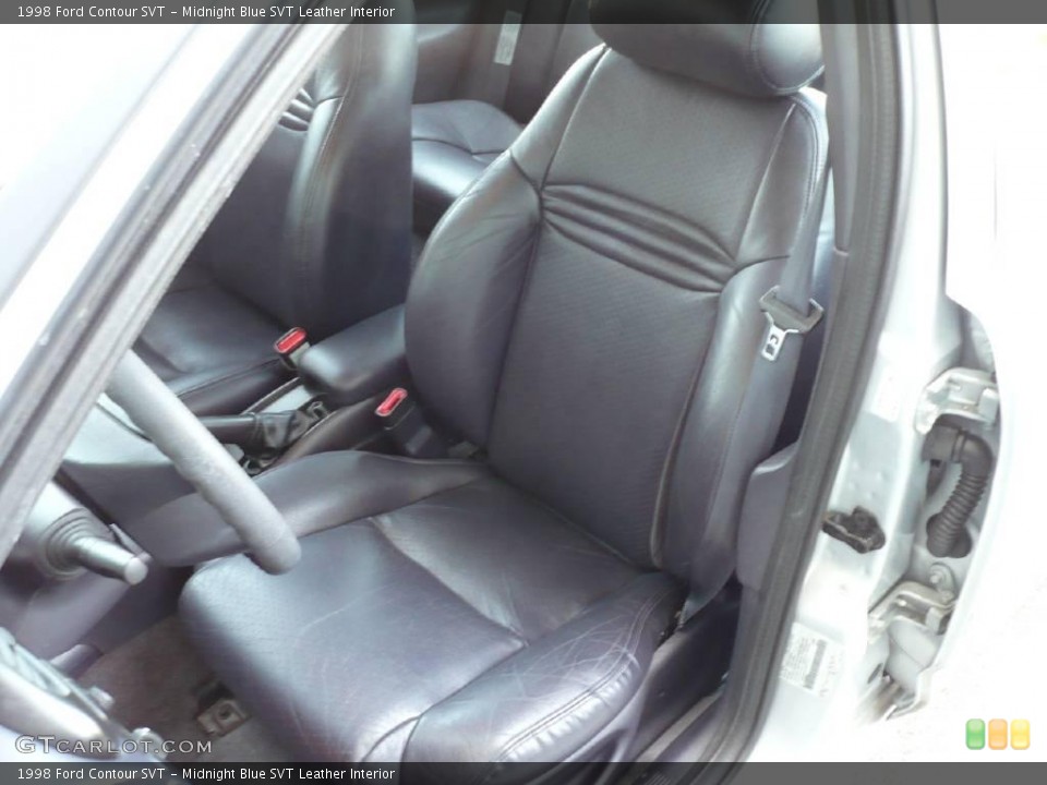 Midnight Blue SVT Leather Interior Front Seat for the 1998 Ford Contour SVT #15530506