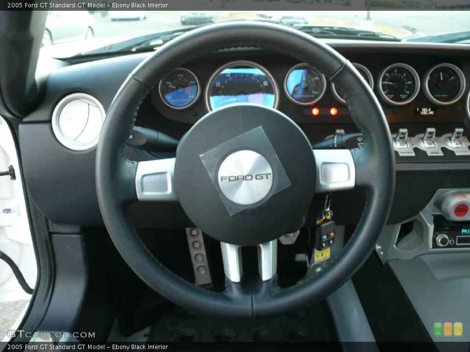 Ebony Black Interior Steering Wheel for the 2005 Ford GT  #1579297