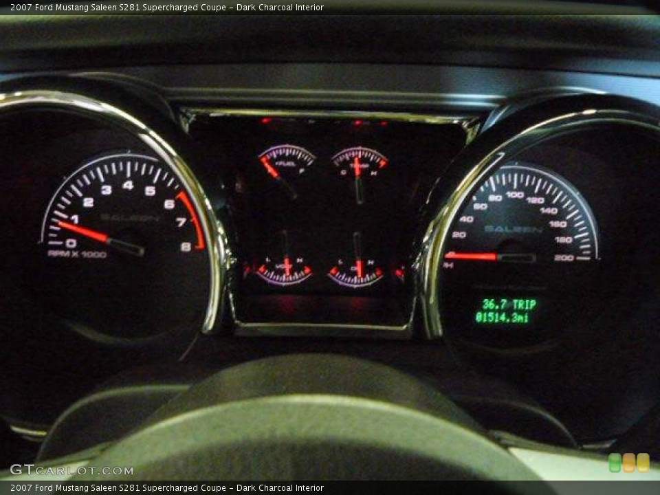 Dark Charcoal Interior Gauges for the 2007 Ford Mustang Saleen S281 Supercharged Coupe #1579537