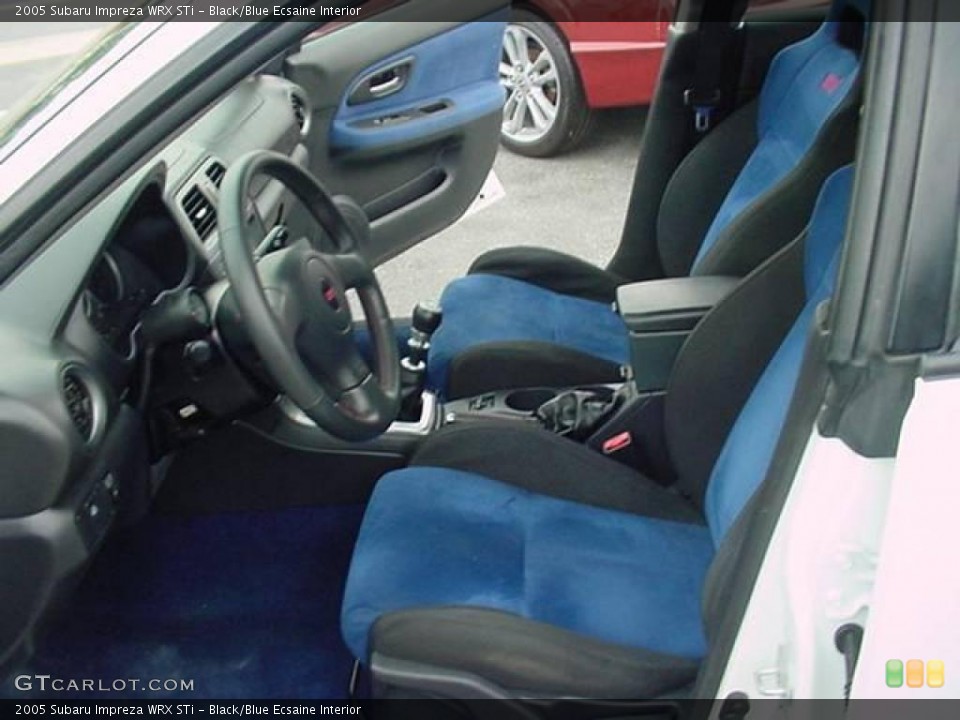 Black/Blue Ecsaine Interior Photo for the 2005 Subaru Impreza WRX STi #15924798