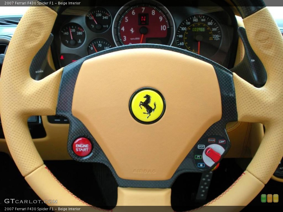 Beige Interior Steering Wheel for the 2007 Ferrari F430 Spider F1 #15981900