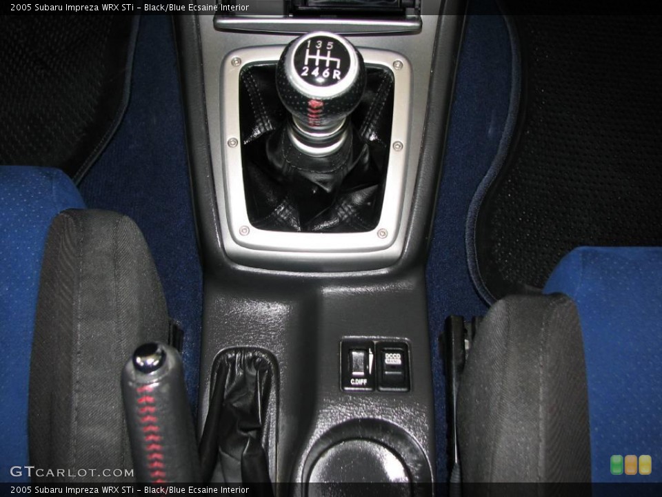 Black/Blue Ecsaine Interior Transmission for the 2005 Subaru Impreza WRX STi #1598927