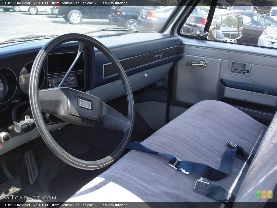 Blue/Gray Interior Photo for the 1985 Chevrolet C/K C10 Custom Deluxe Regular cab #16003157