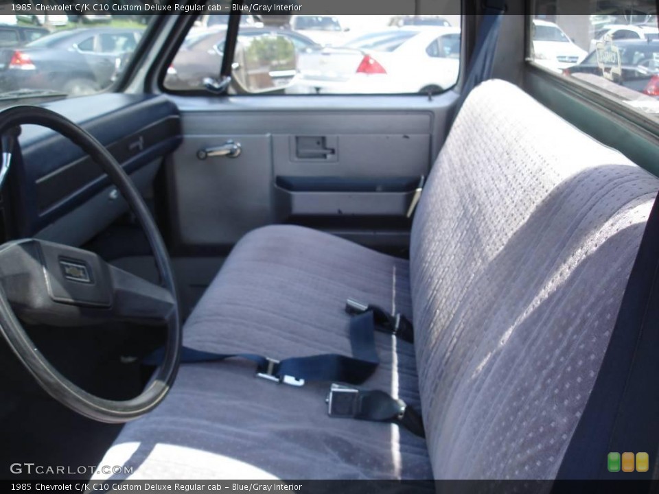 Blue/Gray Interior Front Seat for the 1985 Chevrolet C/K C10 Custom Deluxe Regular cab #16003173
