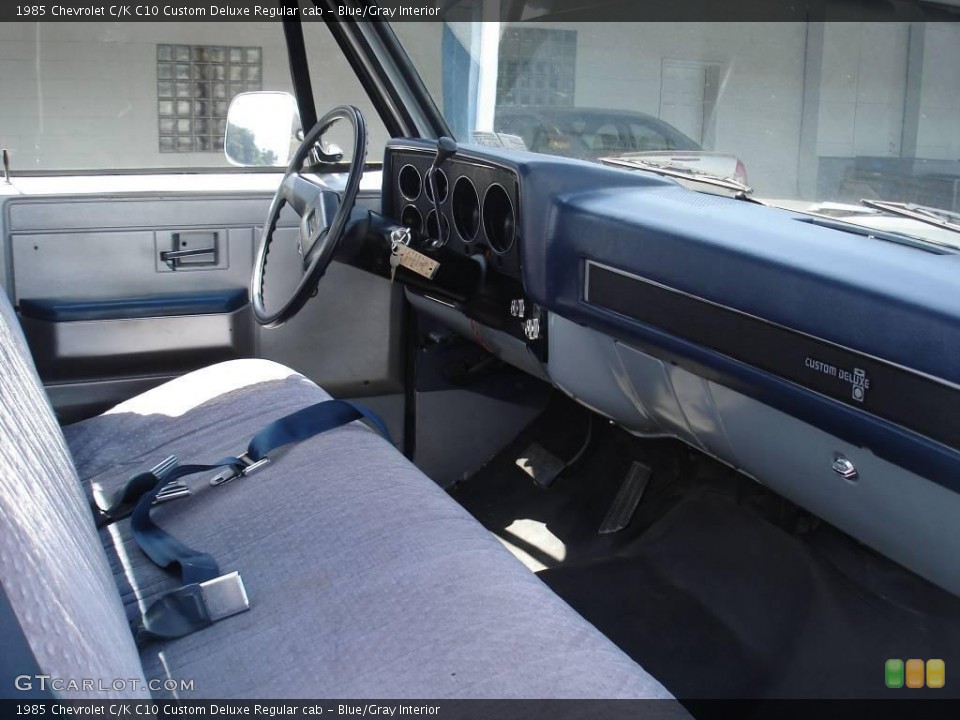 Blue/Gray Interior Front Seat for the 1985 Chevrolet C/K C10 Custom Deluxe Regular cab #16003345
