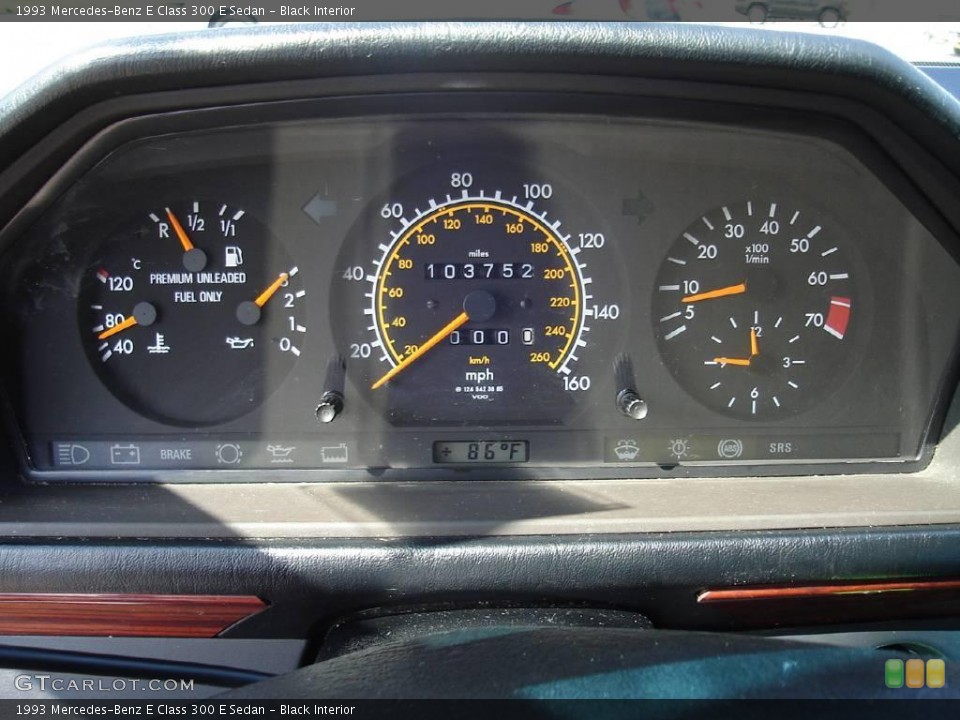 Black Interior Gauges for the 1993 Mercedes-Benz E Class 300 E Sedan #16058045