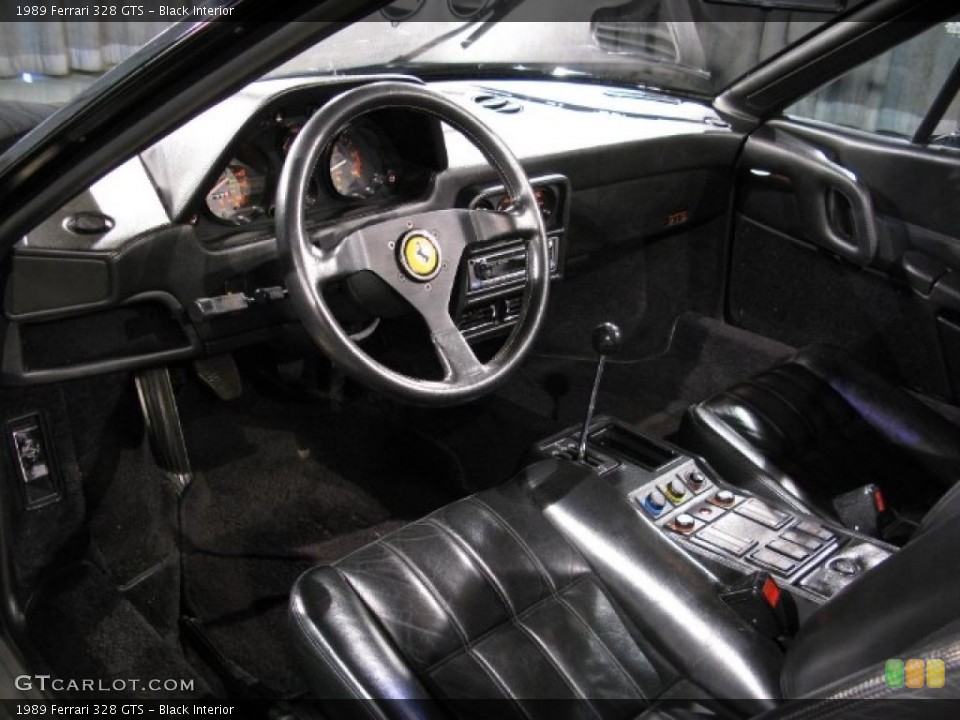 Black 1989 Ferrari 328 Interiors