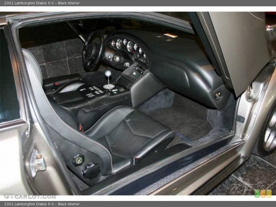 Black Interior Photo for the 2001 Lamborghini Diablo 6.0 #16340788