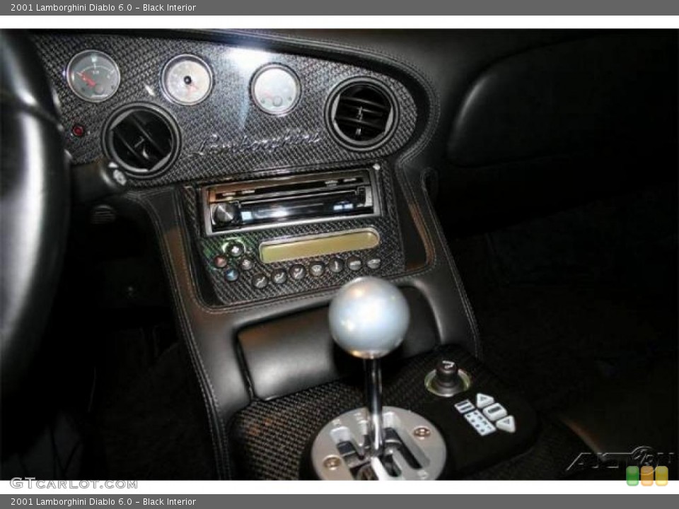 Black Interior Controls for the 2001 Lamborghini Diablo 6.0 #16340804