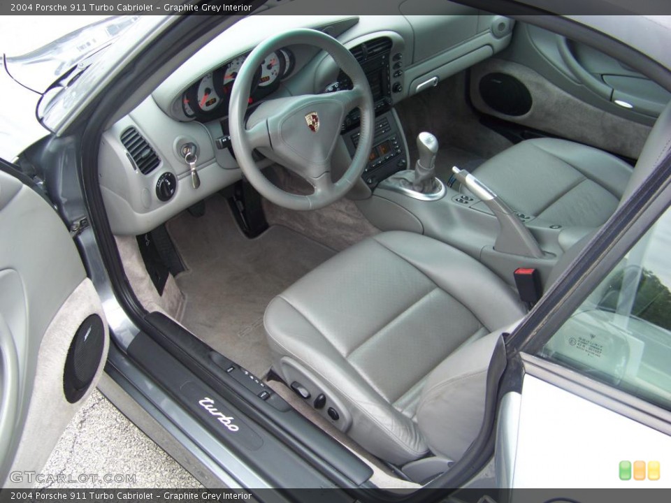Graphite Grey Interior Photo for the 2004 Porsche 911 Turbo Cabriolet #16343192