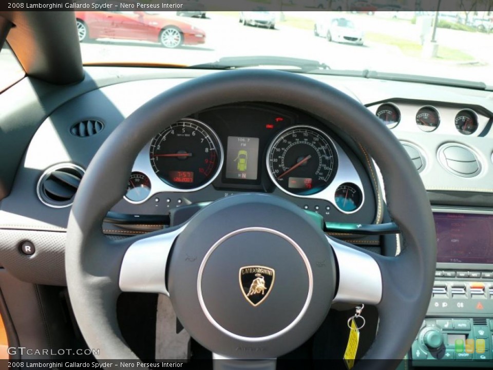 Nero Perseus Interior Steering Wheel for the 2008 Lamborghini Gallardo Spyder #16360580
