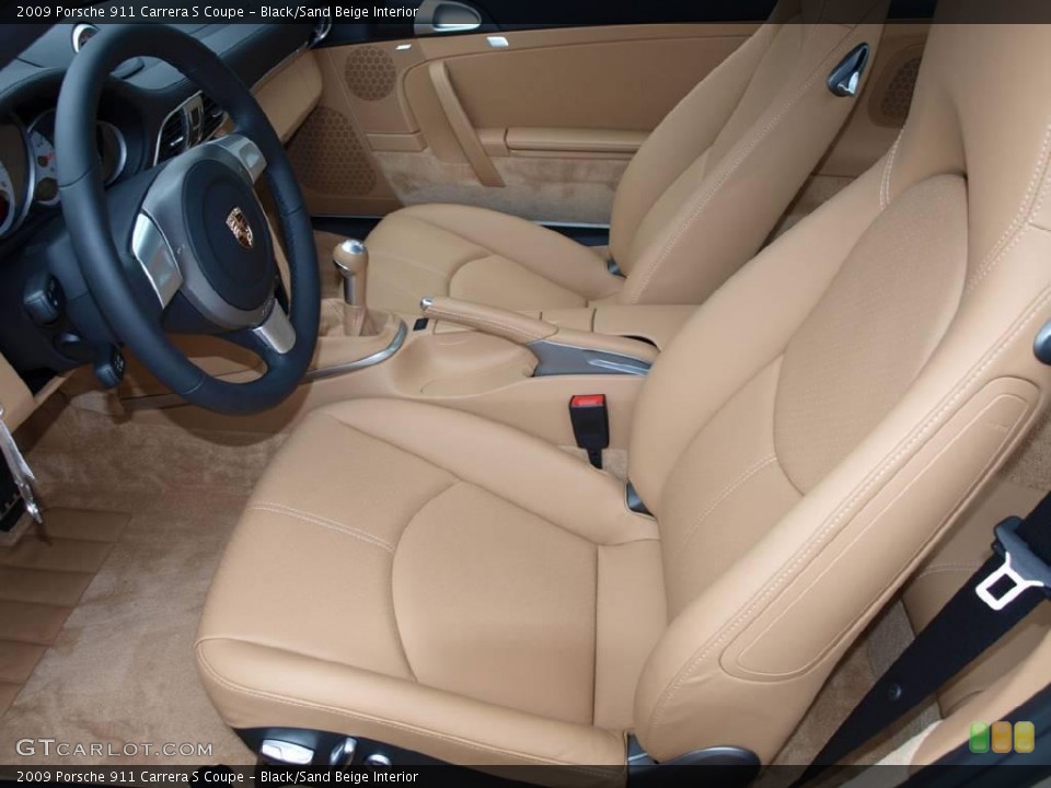 Black/Sand Beige Interior Photo for the 2009 Porsche 911 Carrera S Coupe #16360805