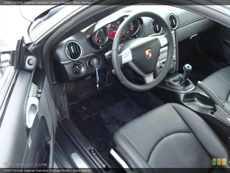 Black 2008 Porsche Cayman Interiors