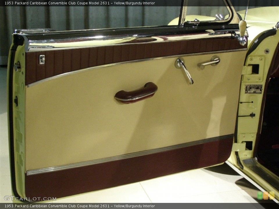 Yellow/Burgundy 1953 Packard Caribbean Convertible Interiors