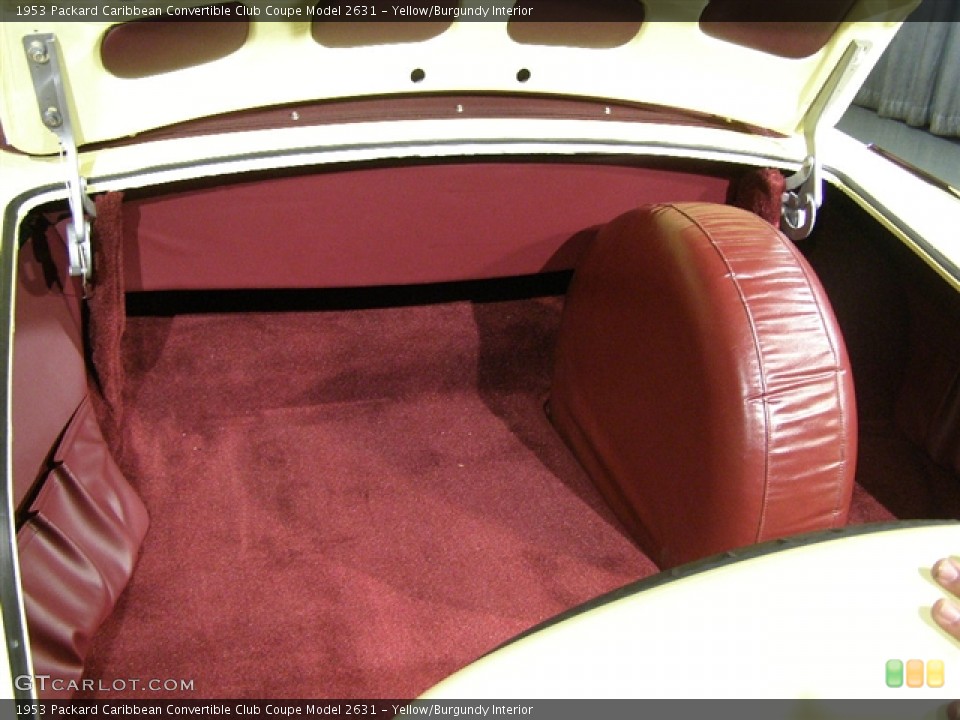 Yellow/Burgundy Interior Trunk for the 1953 Packard Caribbean Convertible Club Coupe Model 2631 #166034
