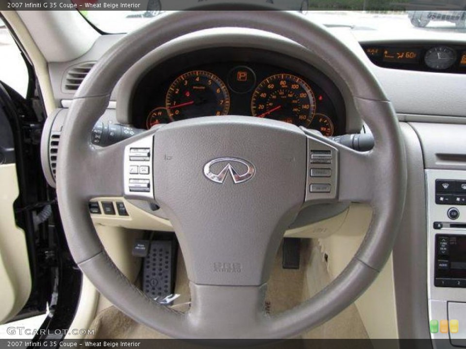 Wheat Beige Interior Steering Wheel for the 2007 Infiniti G 35 Coupe #16829234