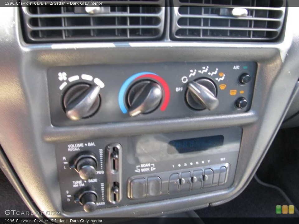 Dark Gray Interior Controls for the 1996 Chevrolet Cavalier LS Sedan #17274714