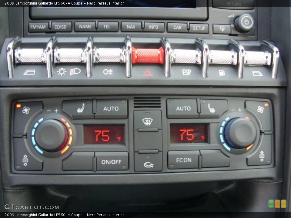Nero Perseus Interior Controls for the 2009 Lamborghini Gallardo LP560-4 Coupe #17334012